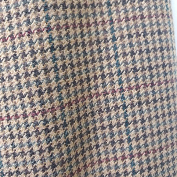 Lauren Ralph Lauren 100% Lambswool Hounds tooth Tan Jacket, Size 43L - Picture 3 of 15